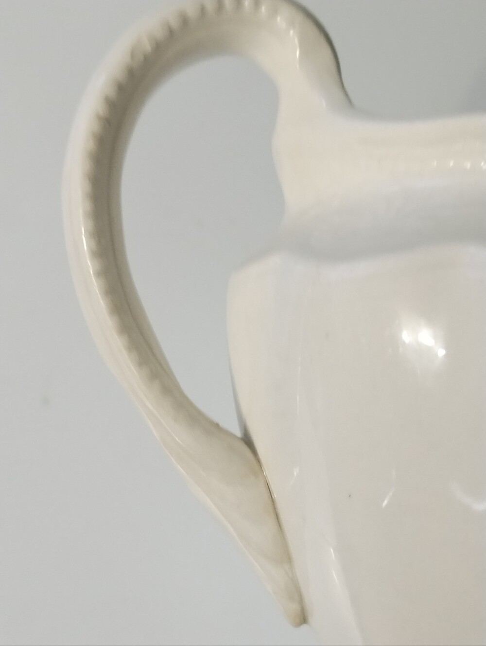 Antique Ivory Colored Creamer/Milk Pitcher - Scalloped Design - Picture 8 of 9